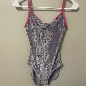 Yumiko Purple Velvet Leotard Size M
